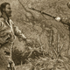 Nat Turner is depicted being discovered in a wooded area of Virginia by a white man carrying a gun in 1831.
Stock Montage/Getty Images